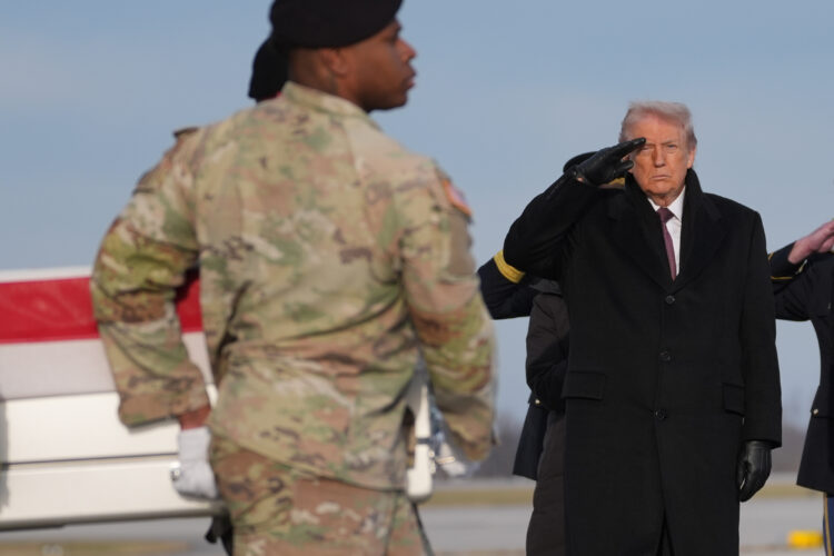 Trump pays respects to 2 Iowa National Guardsmen and interpreter killed in Syria as they return home